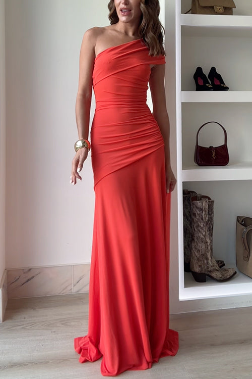 Arabella Off-Shoulder Ruched Maxi Dress Fiesta 7