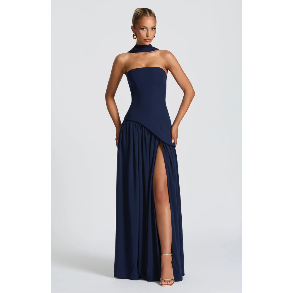 Maya Maxi Dress in Dark Blue Dark Blue 21
