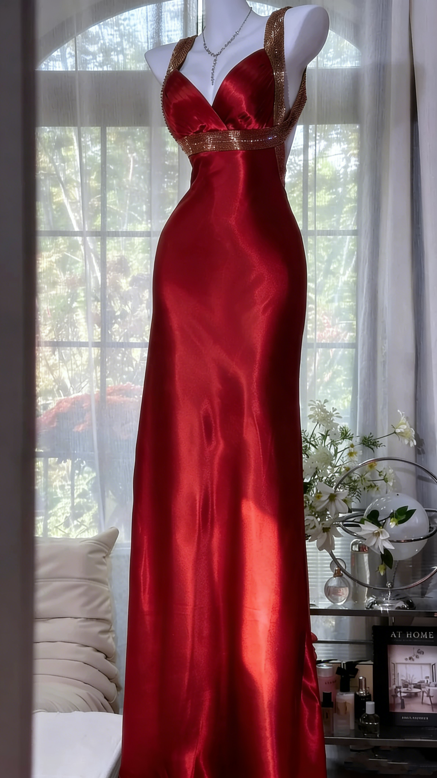 Vivienne Satin Mermaid Dress BLUE 9