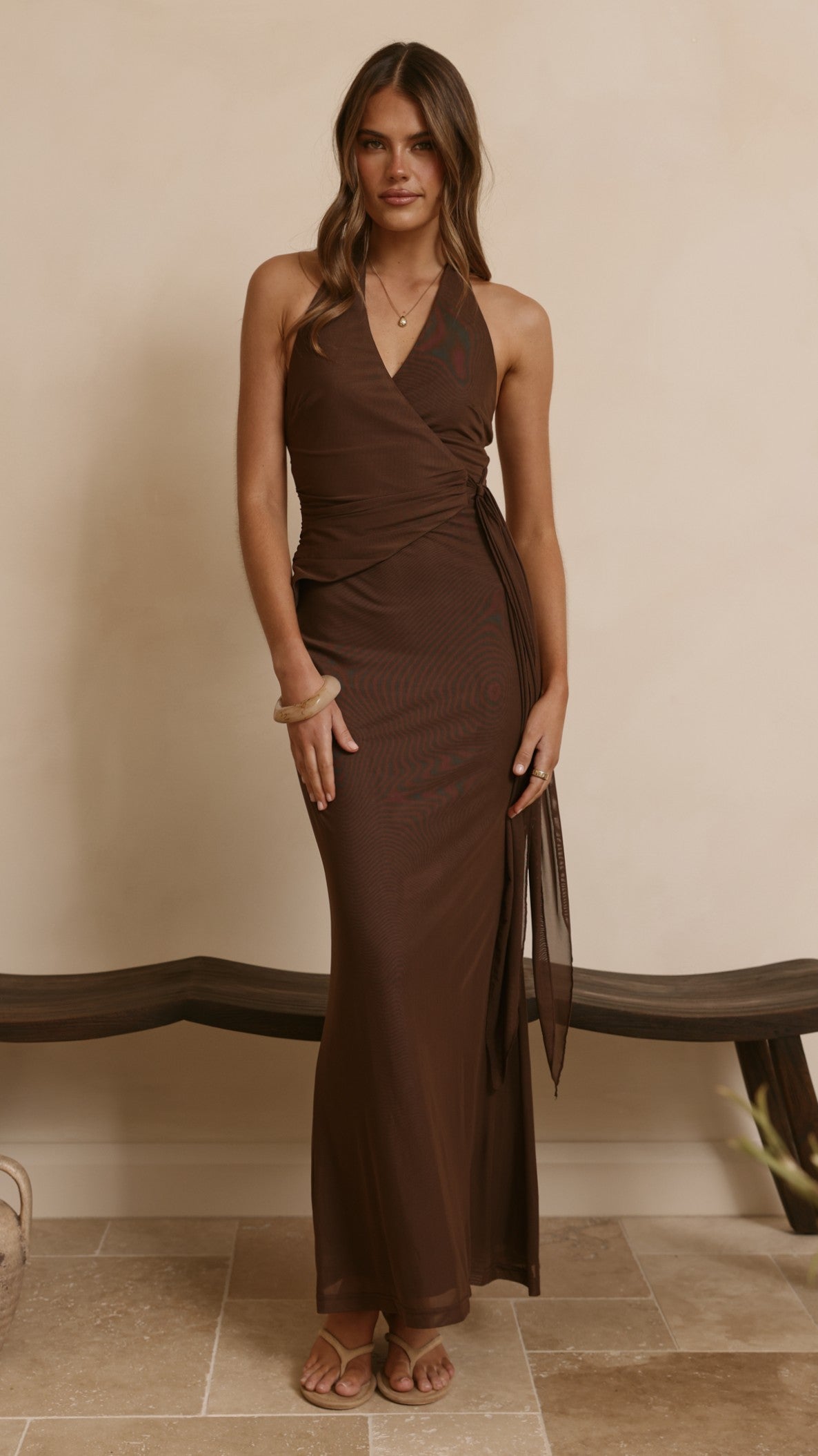 Joslin Black Maxi Dress Chocolate 3