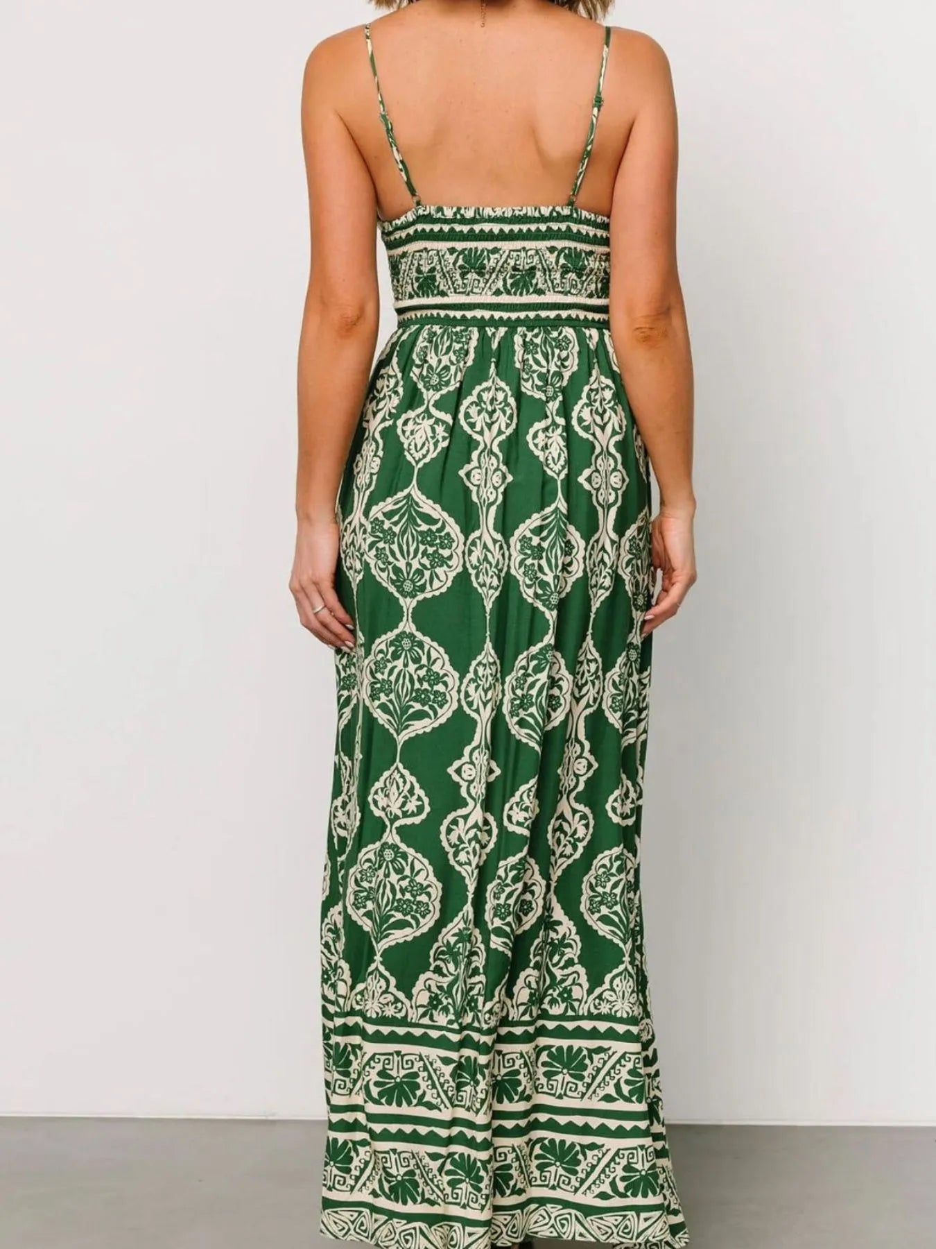 Margot Printed Tiered Dress Neck Maxi Cami Dress 2