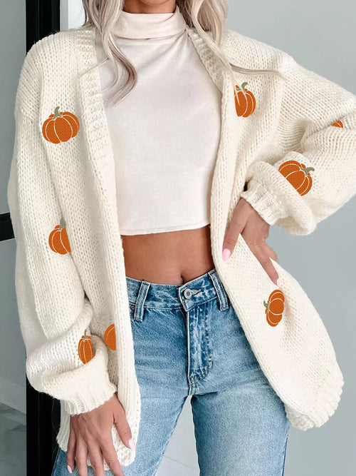 Ophelia Embroidered Knit Cardigan White 1