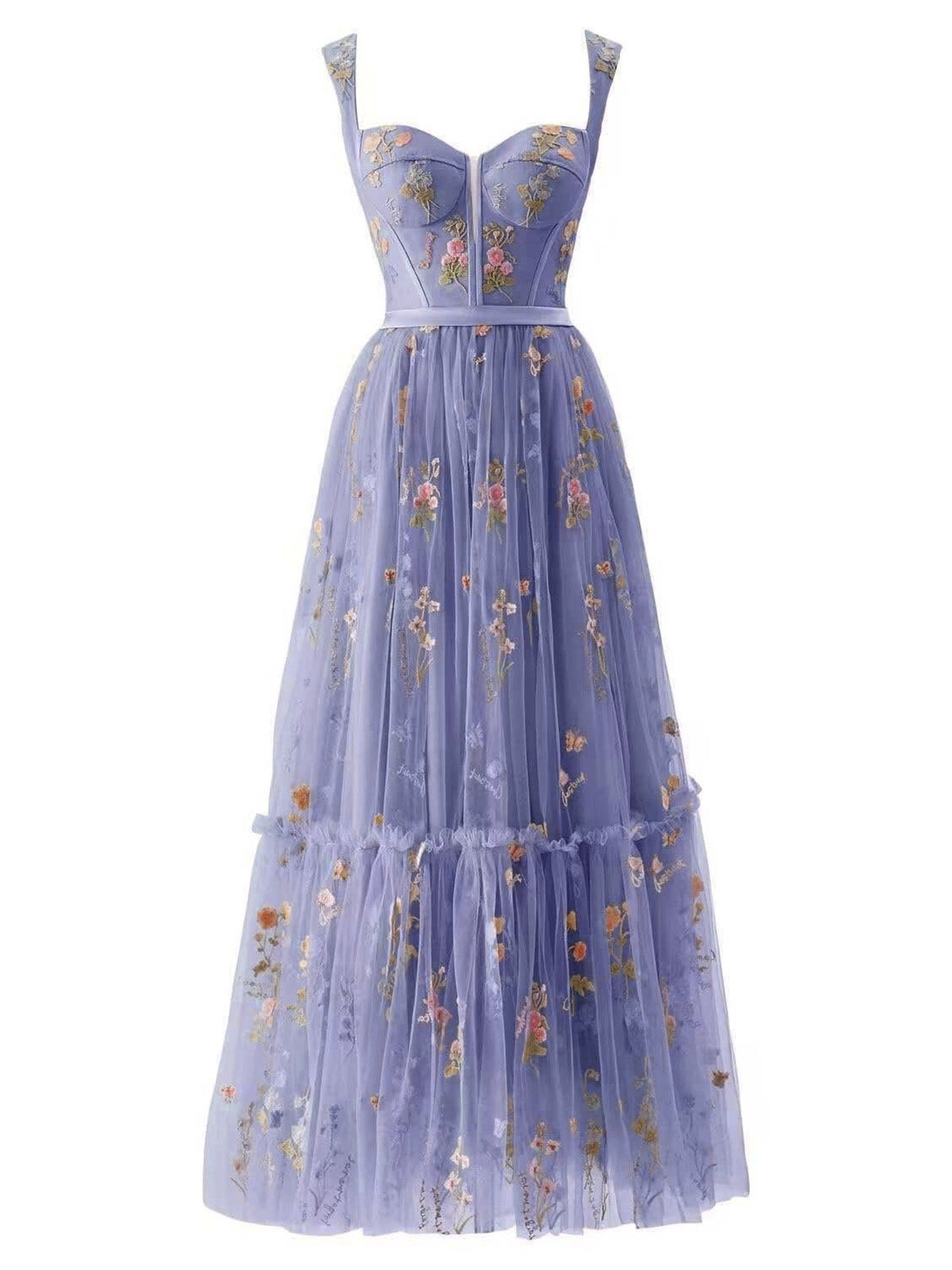 Isolde Lace-Up Midi Dress Purple 10
