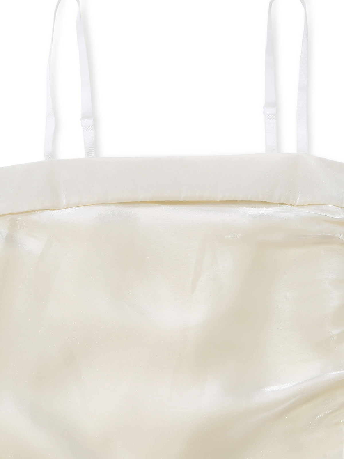 Amara Satin Ruched Midi Dress White 7