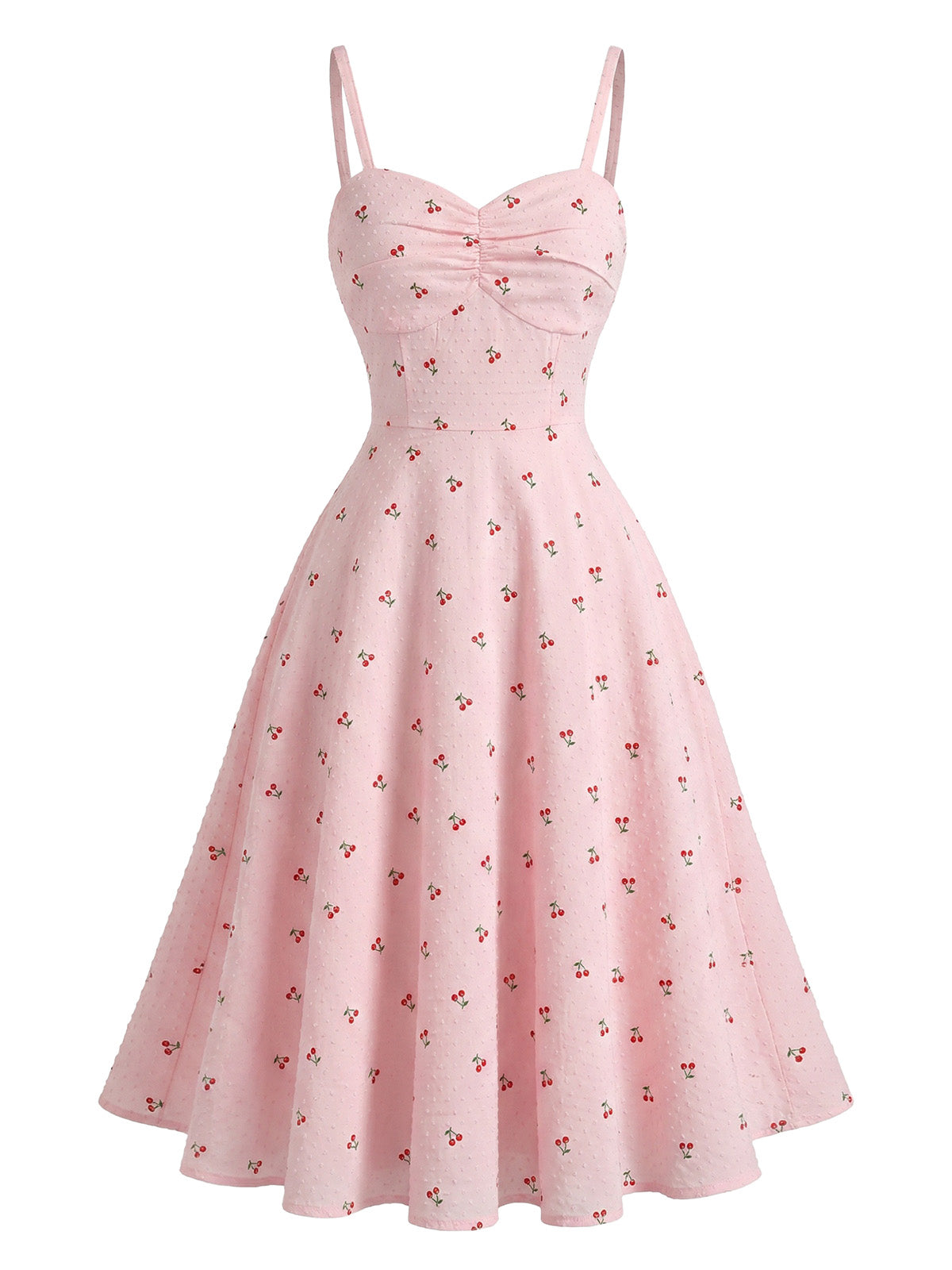 Vivienne Cotton Jacquard Swing Dress Fire Brick Red 1