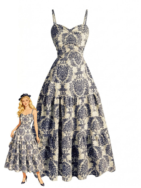 Pia Damask A-Line Dress