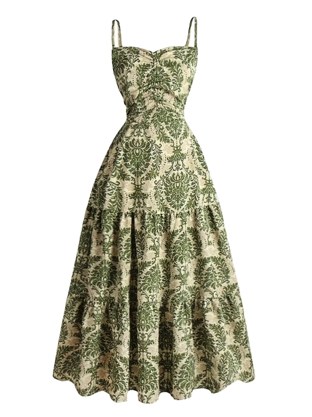 Pia Damask A-Line Dress Blue 3