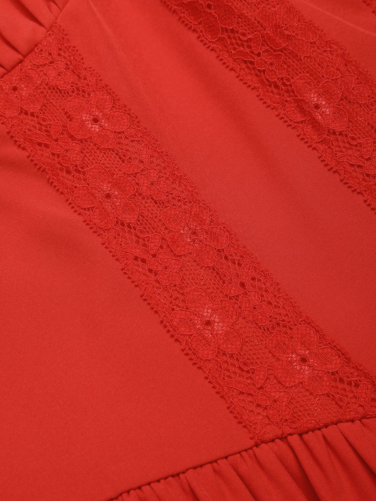 Margot Lace-Up Corset Mini Dress Red 4