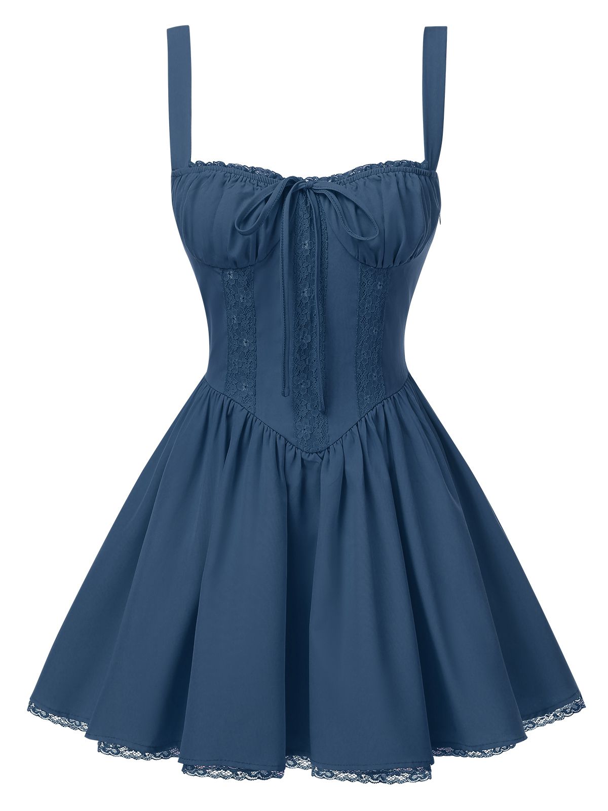 Margot Lace-Up Corset Mini Dress Red 6