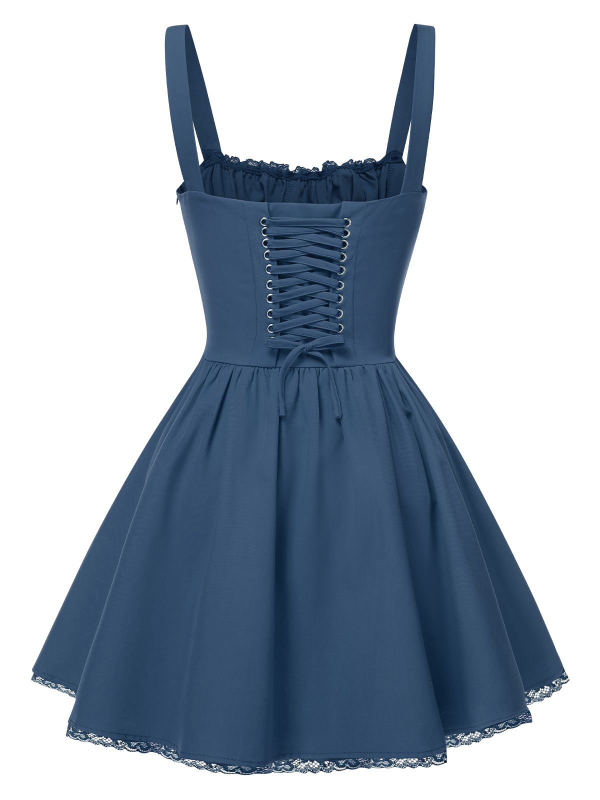 Margot Lace-Up Corset Mini Dress Red 7