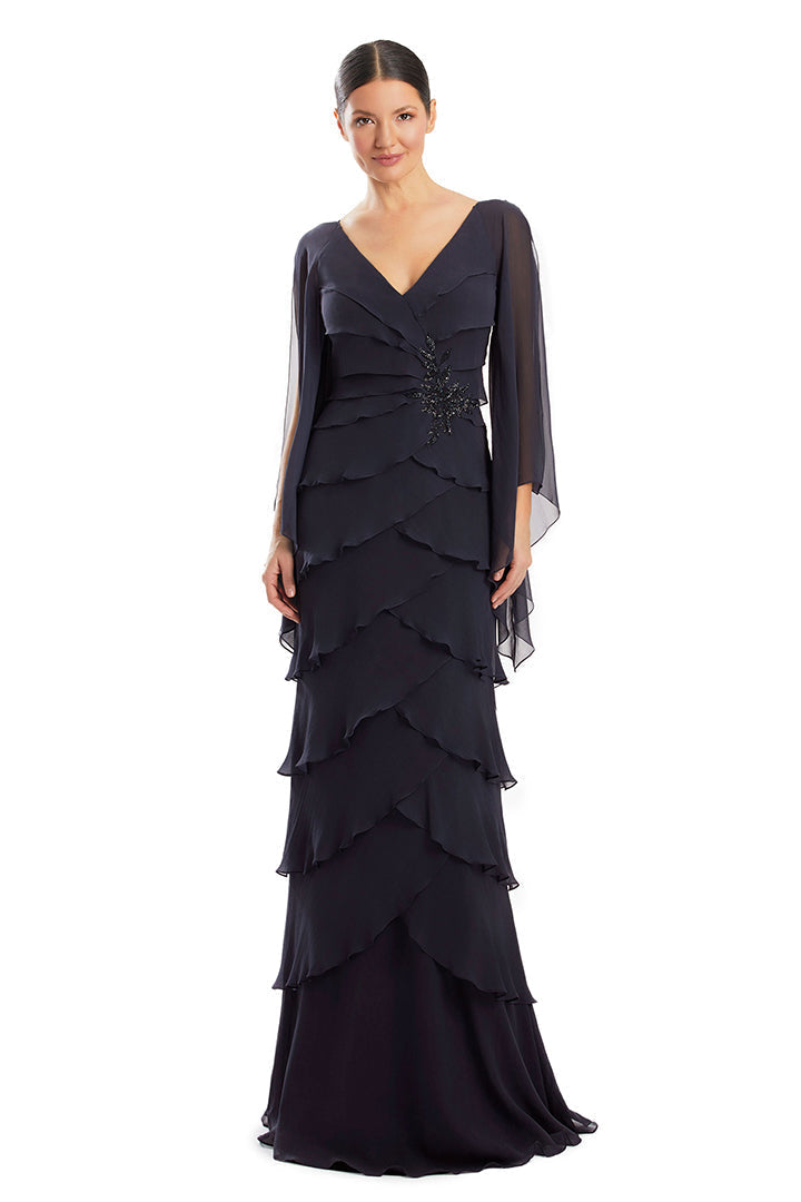 Celestine Beaded Formal Gown Navy 5