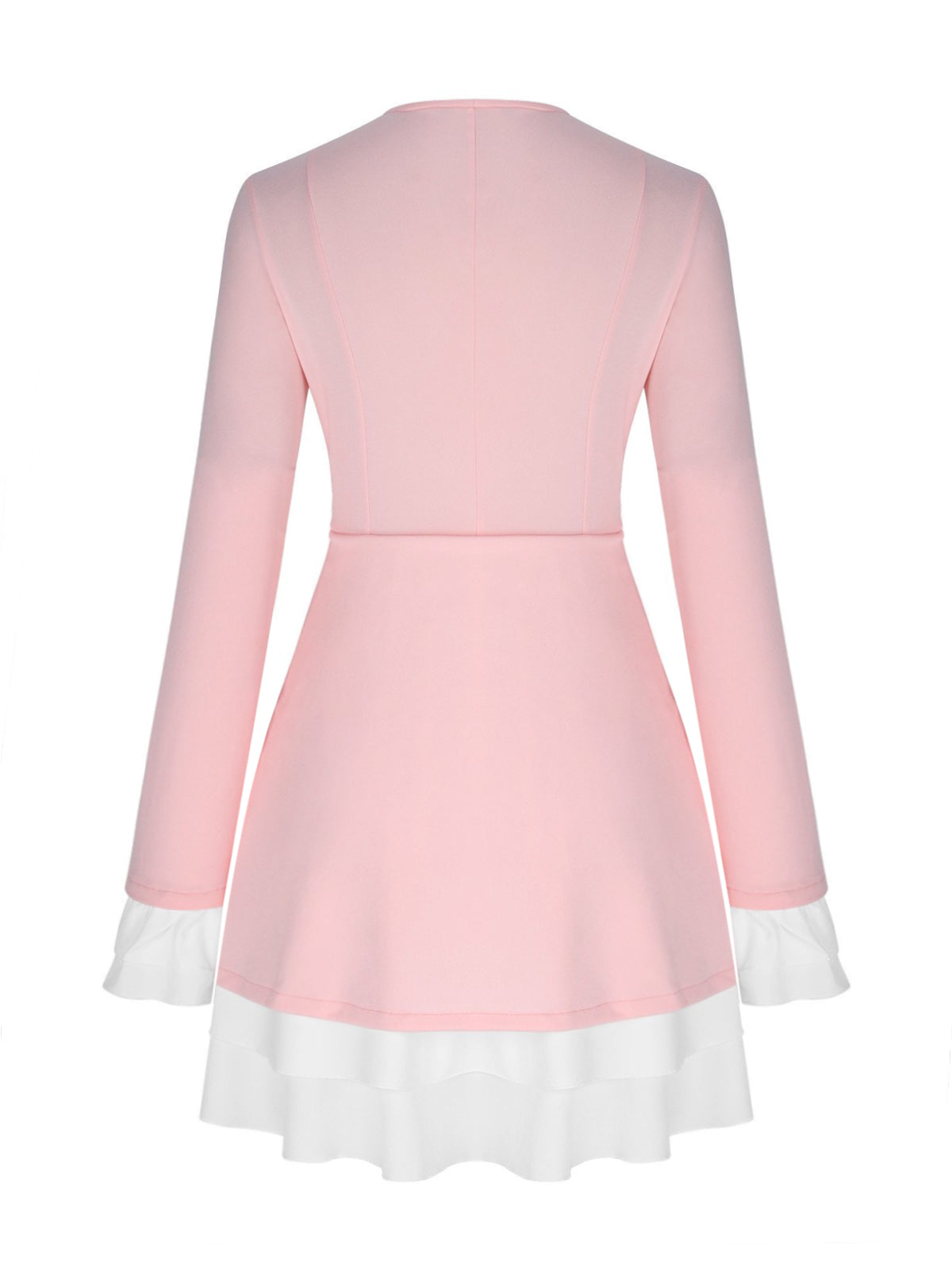 Rosalie Pink Ruffle Dress Black 2