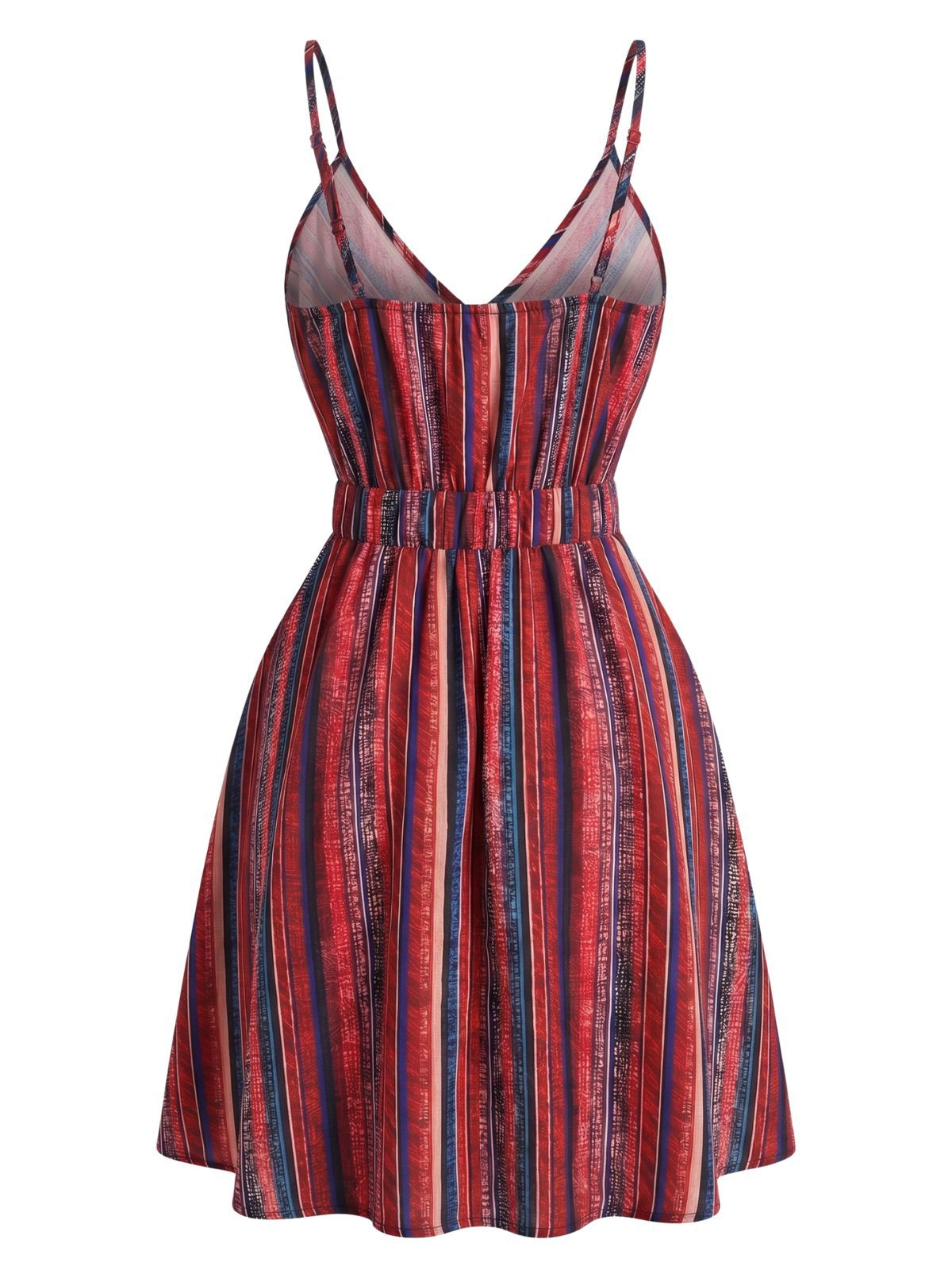 Rosalie Tiered Boho Dress in Ivory Neck Boho Style Striped Mini Dress 3