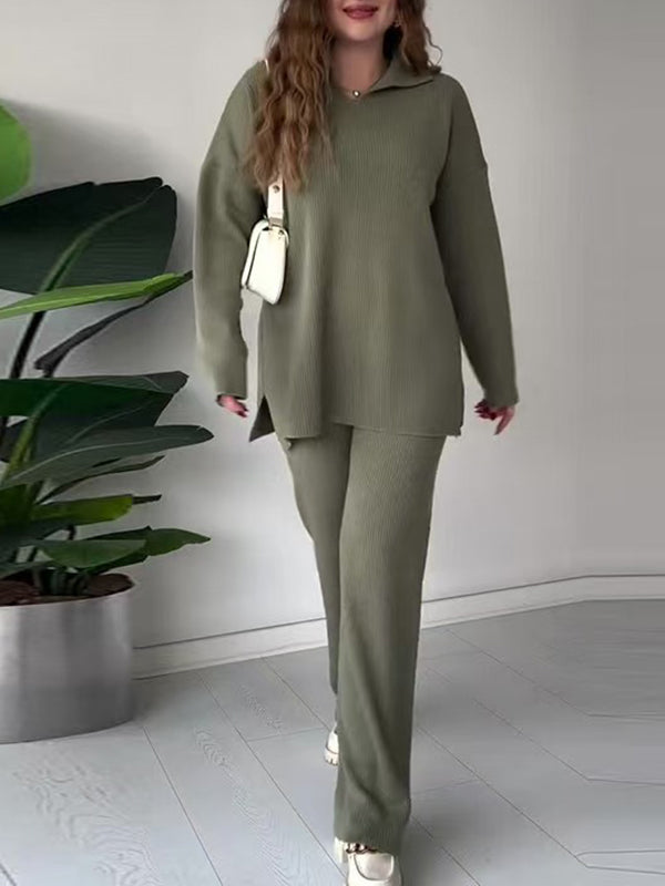 Margot Lapel Sweater Set APRICOT 3