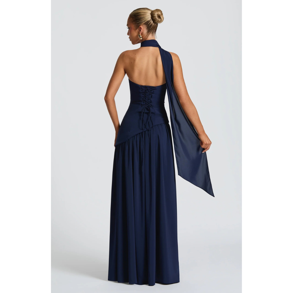 Maya Maxi Dress in Dark Blue Dark Blue 11