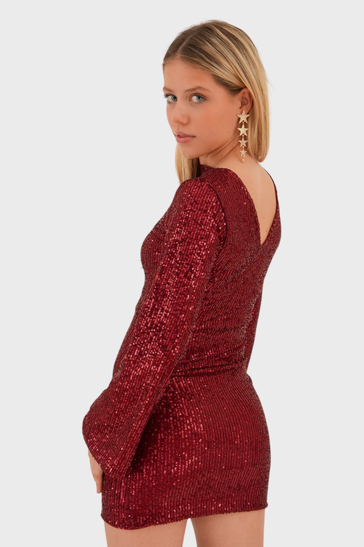 Luminara Satin Midi Dress in Red Red 5