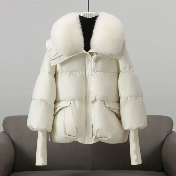 Christina Faux Fur Collar Winter Jacket Black 2