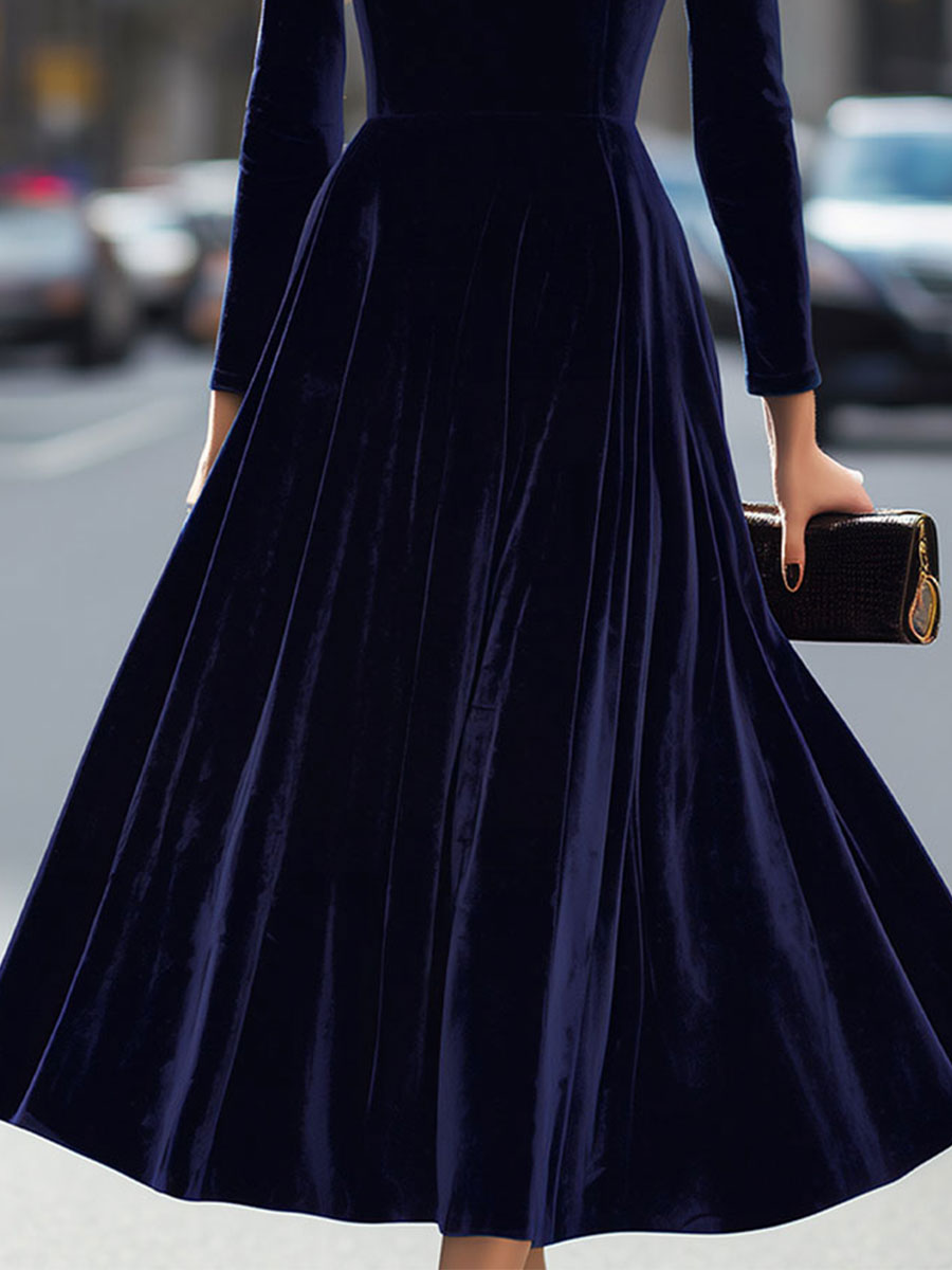 Margot Velvet Midi Dress Burgundy 3
