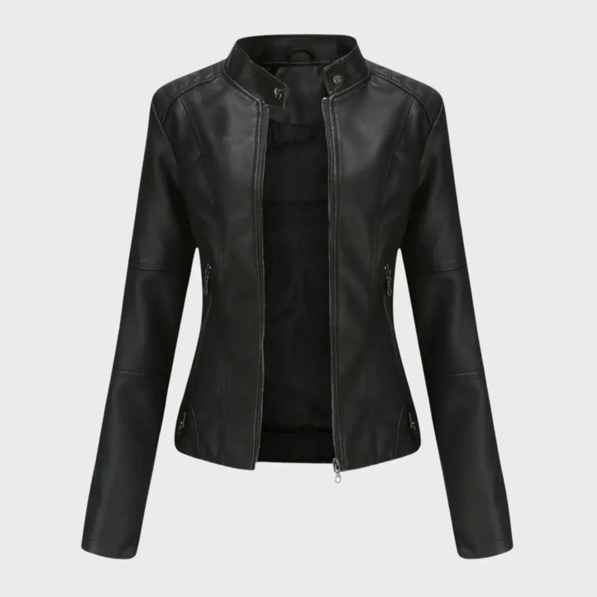 Sarah Faux Leather Jacket Black 1