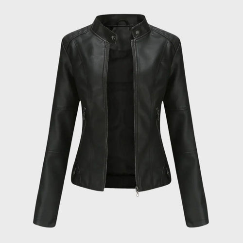 Sarah Faux Leather Jacket Black 1