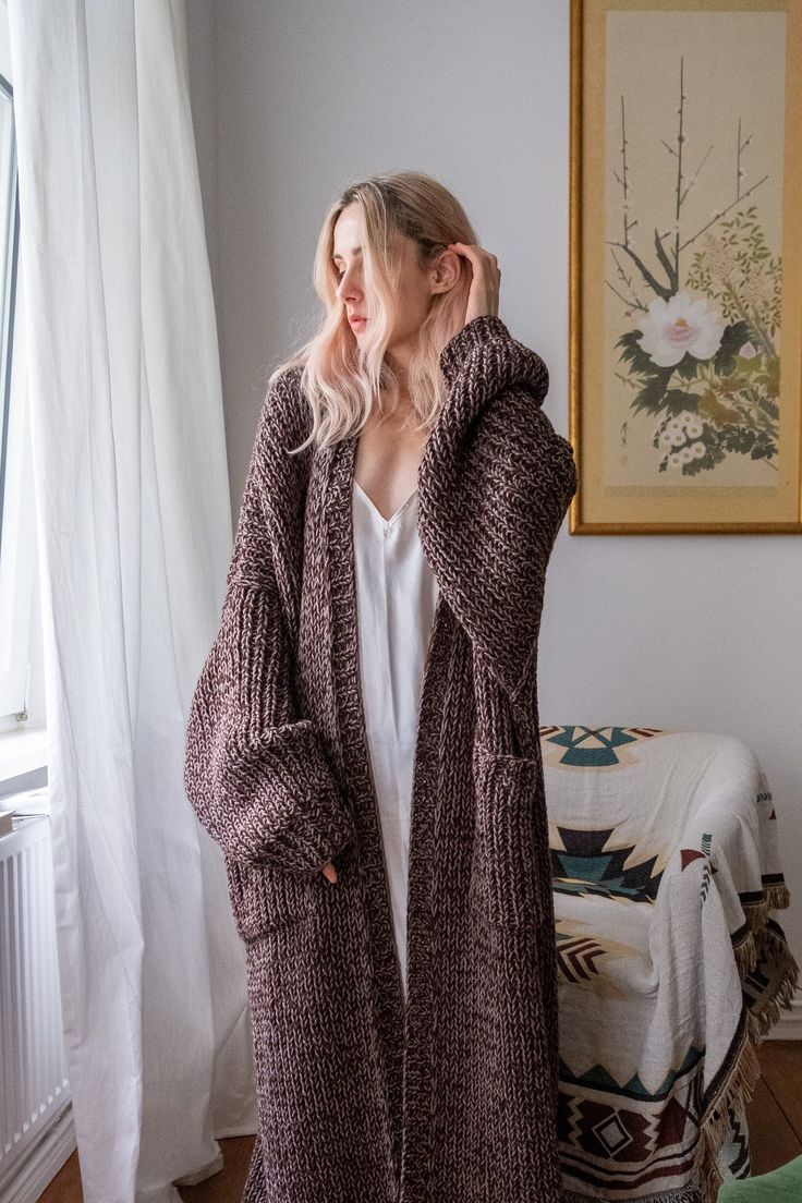 Margot Ribbed Knit Maxi Cardigan Multi 1