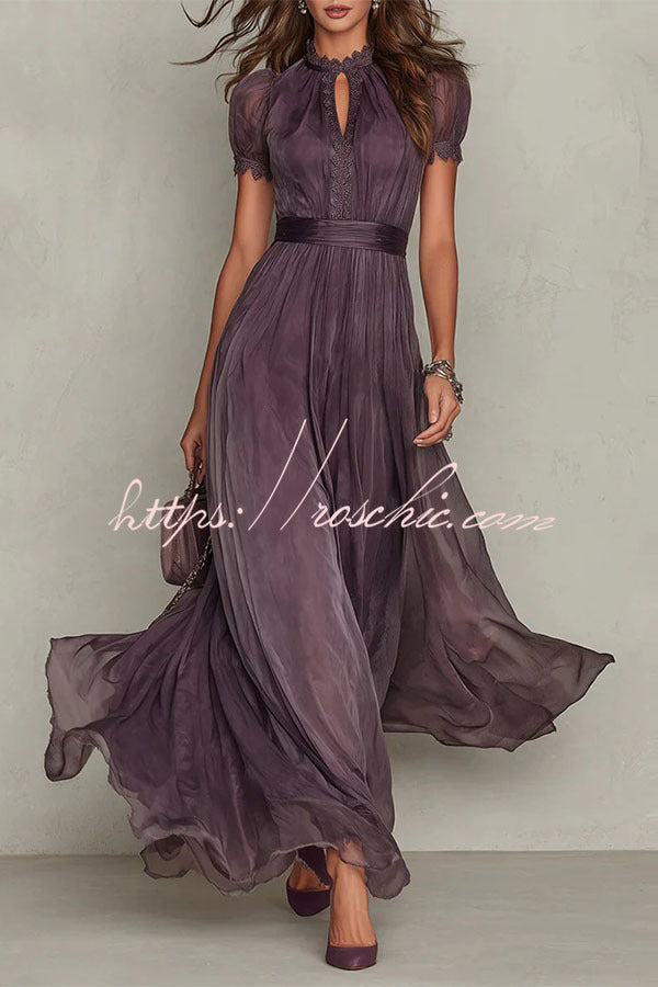 Ophelia Chiffon Maxi Dress Black 1