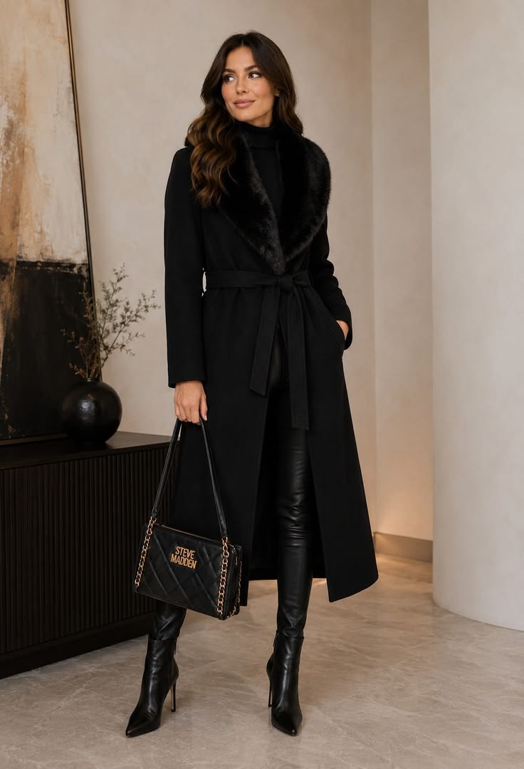 Vertigo Wool Overcoat Black 1