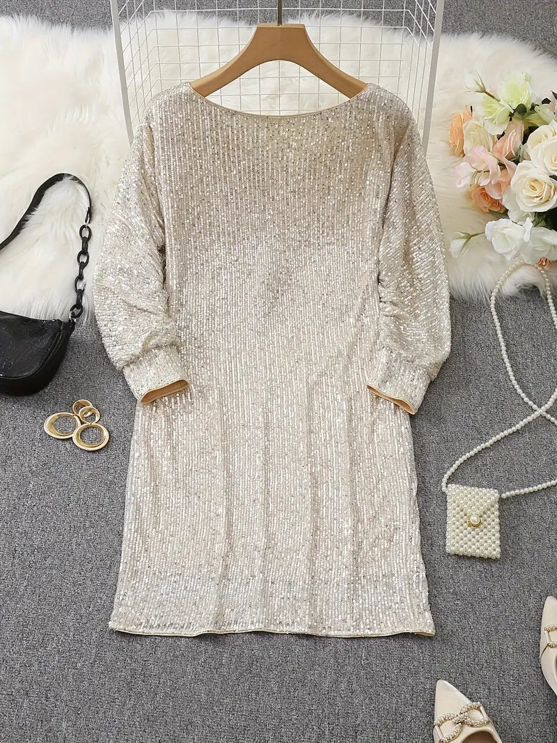 Valentina Sequin Off-Shoulder Midi Dress Bright Gold 9