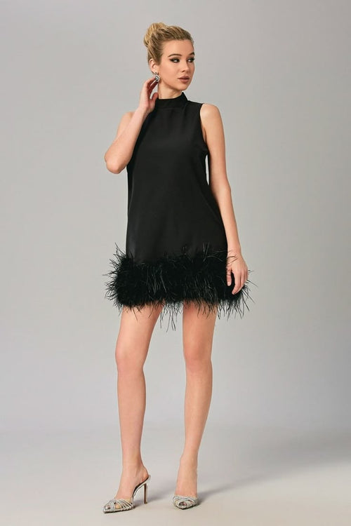 Odell Feather Mini Dress Multi 1