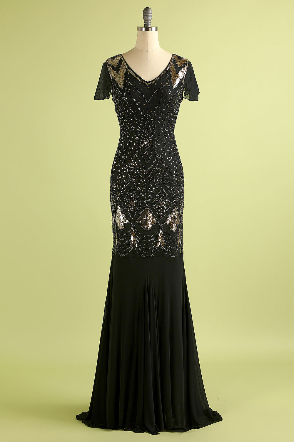 Gatsby Sequin Long Dress Champagne 7