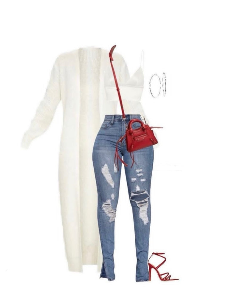 Influence Cardigan in Cream Cream 9