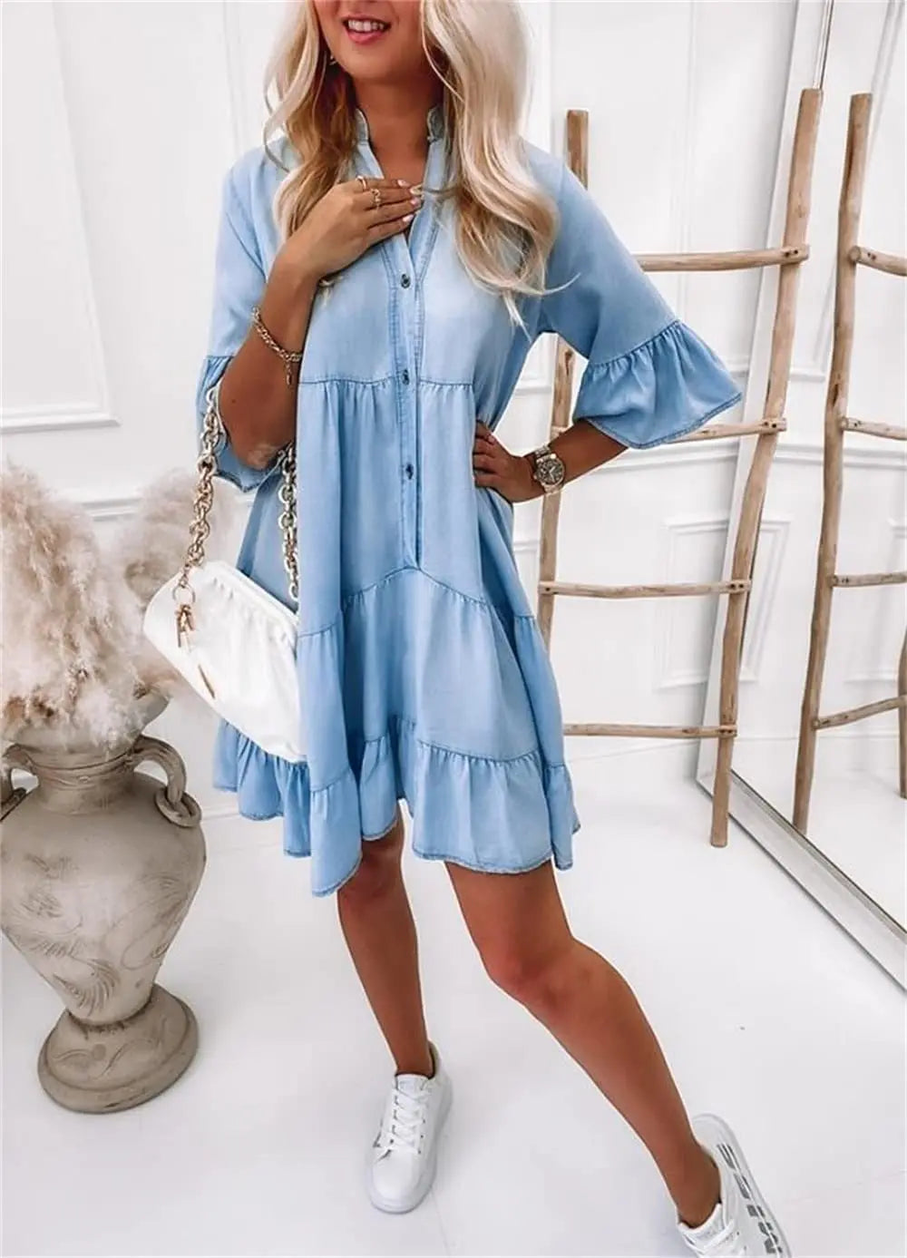 Isabelle Denim Midi Dress Multi 3