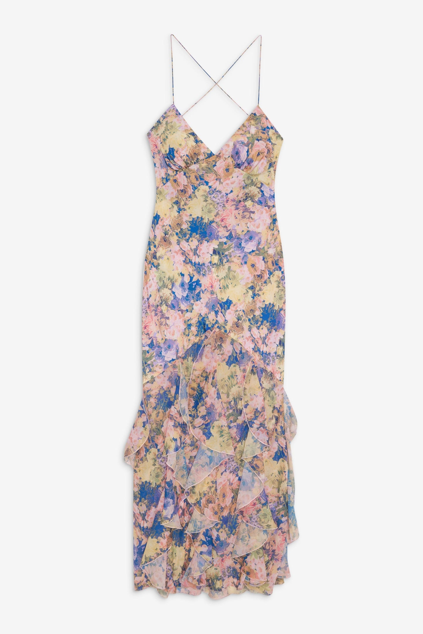 Elea Pink Satin Maxi Dress 4