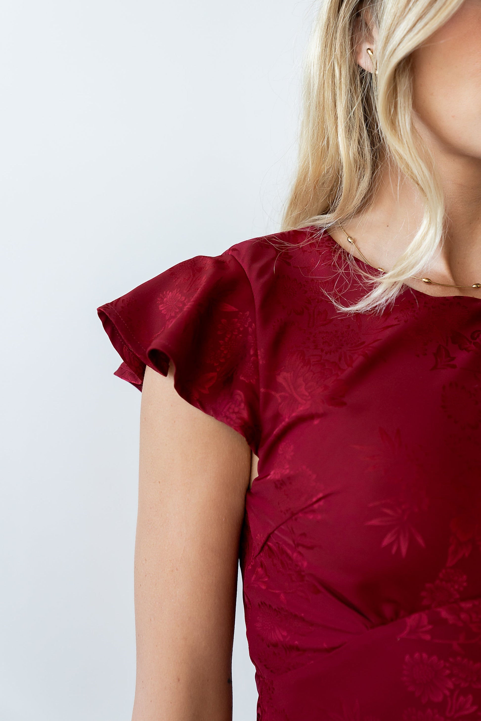 Mateo Floral Maxi Dress Red 5