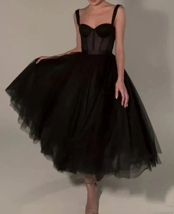Arabella Tulle Evening Gown Black 2