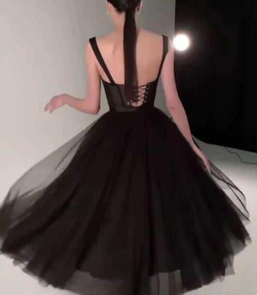 Arabella Tulle Evening Gown Black 3