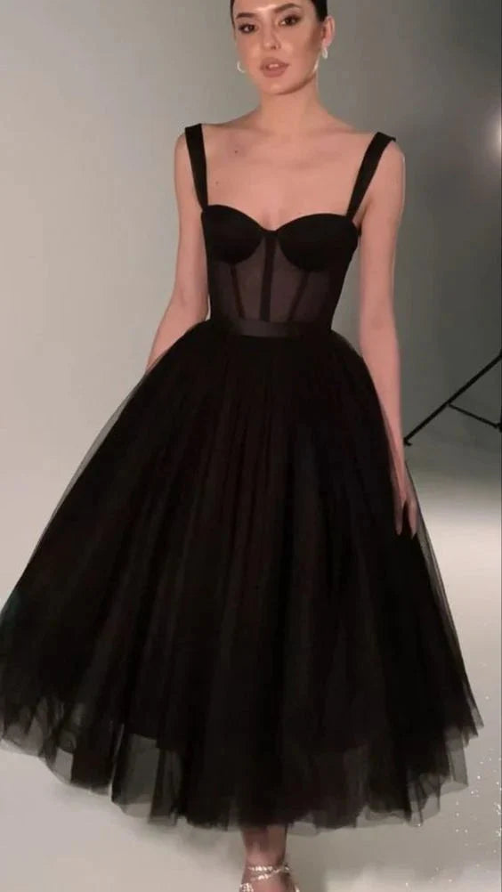Arabella Tulle Evening Gown Black 5