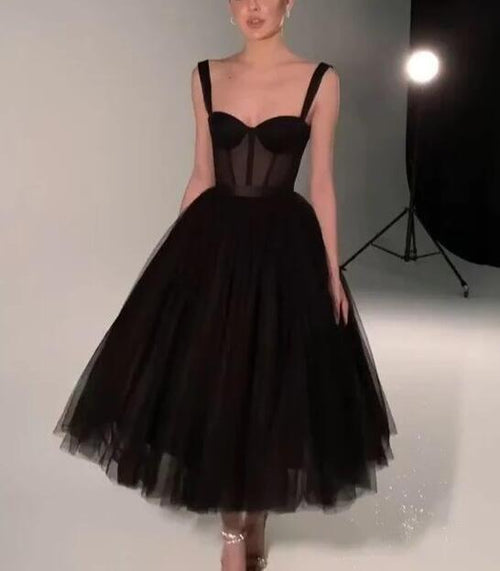 Arabella Tulle Evening Gown Black 1