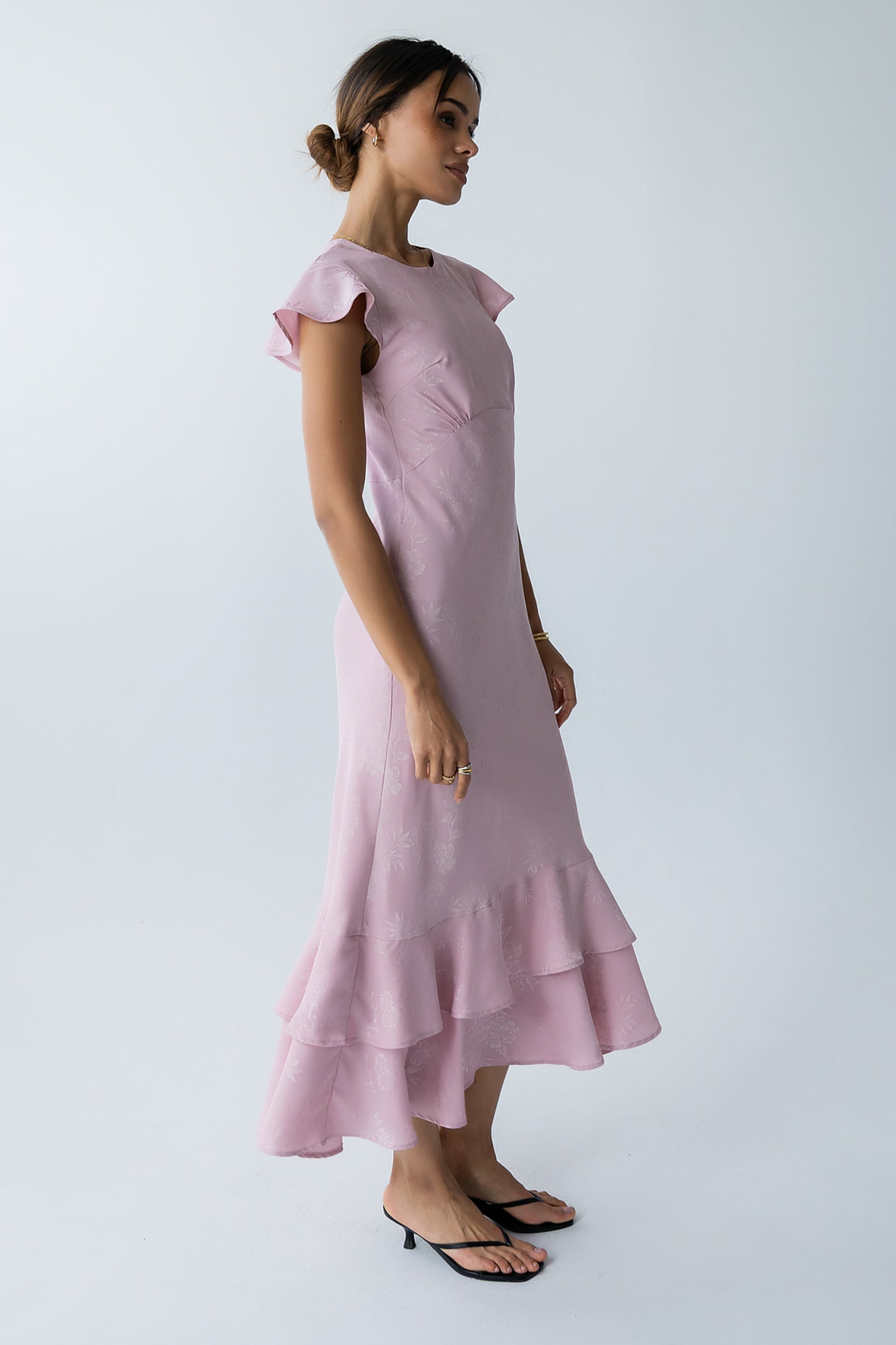 Mateo Floral Maxi Dress Pink 6