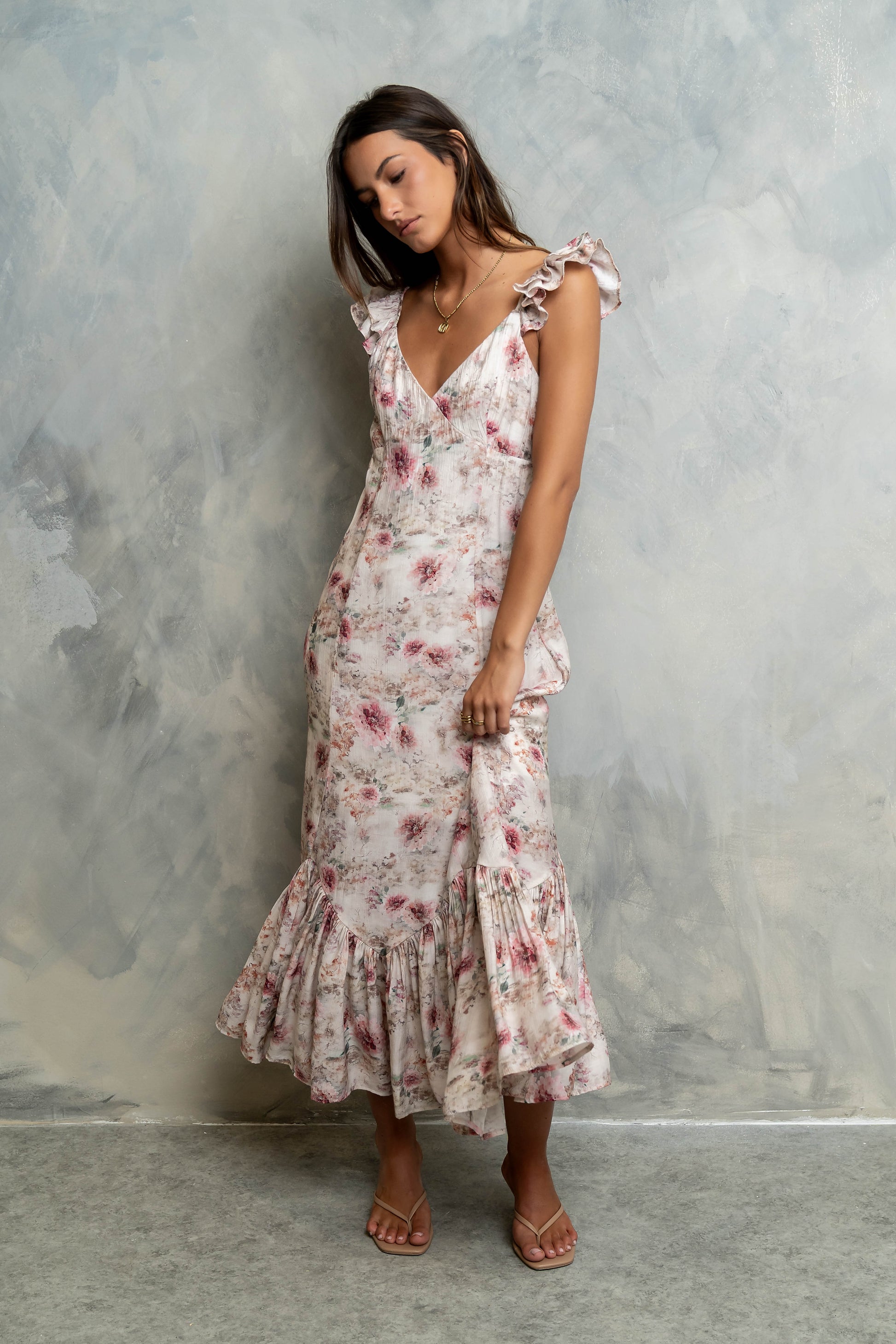 Darcy Floral Maxi Dress Pink 8