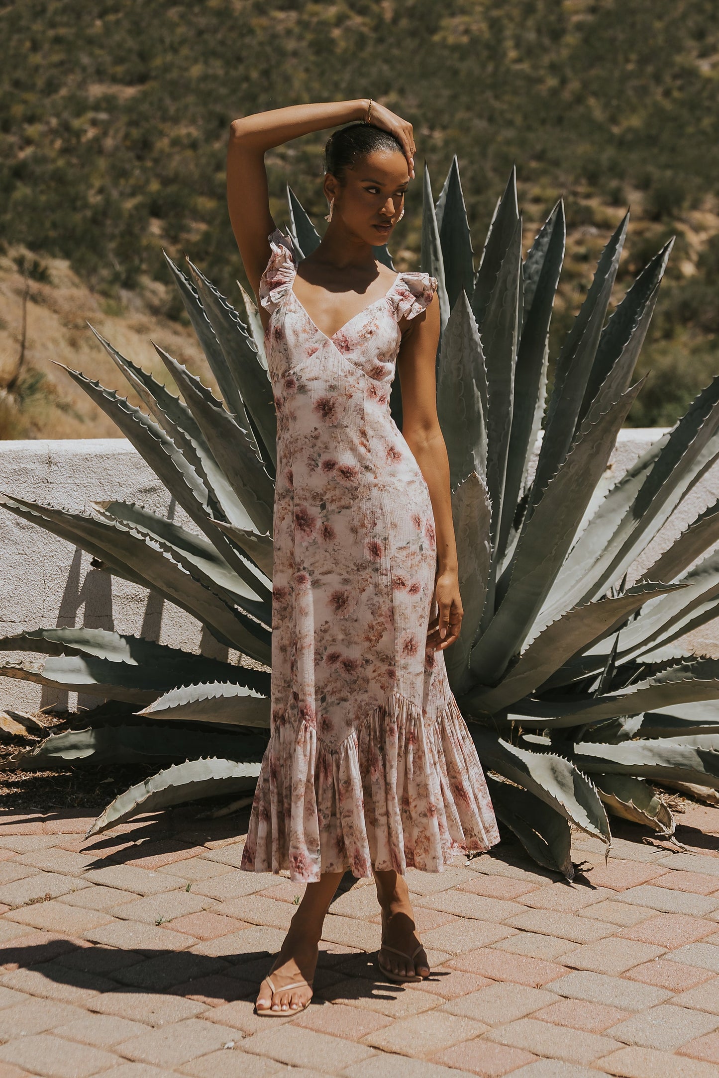 Darcy Floral Maxi Dress Pink 4