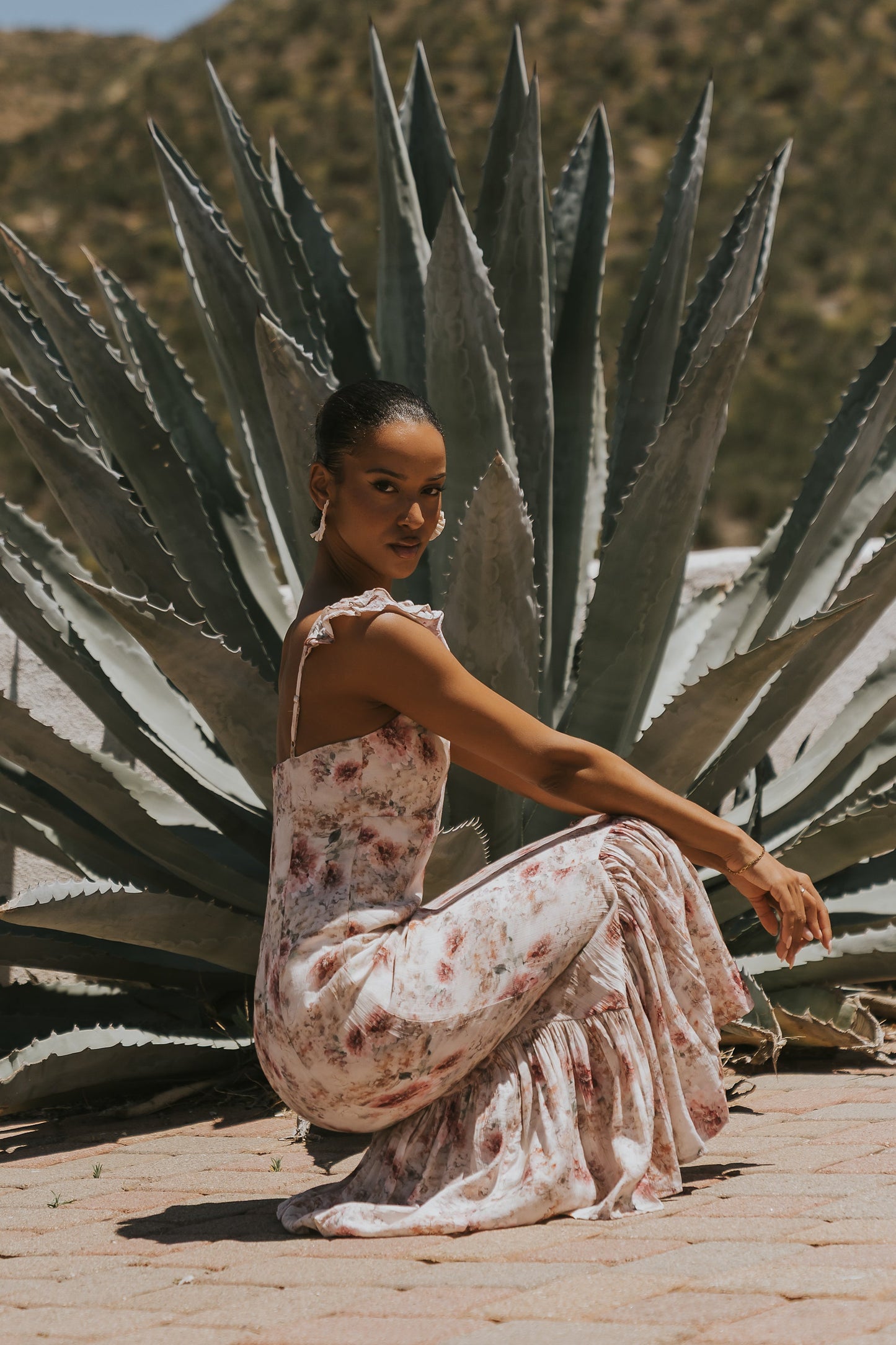 Darcy Floral Maxi Dress Pink 2