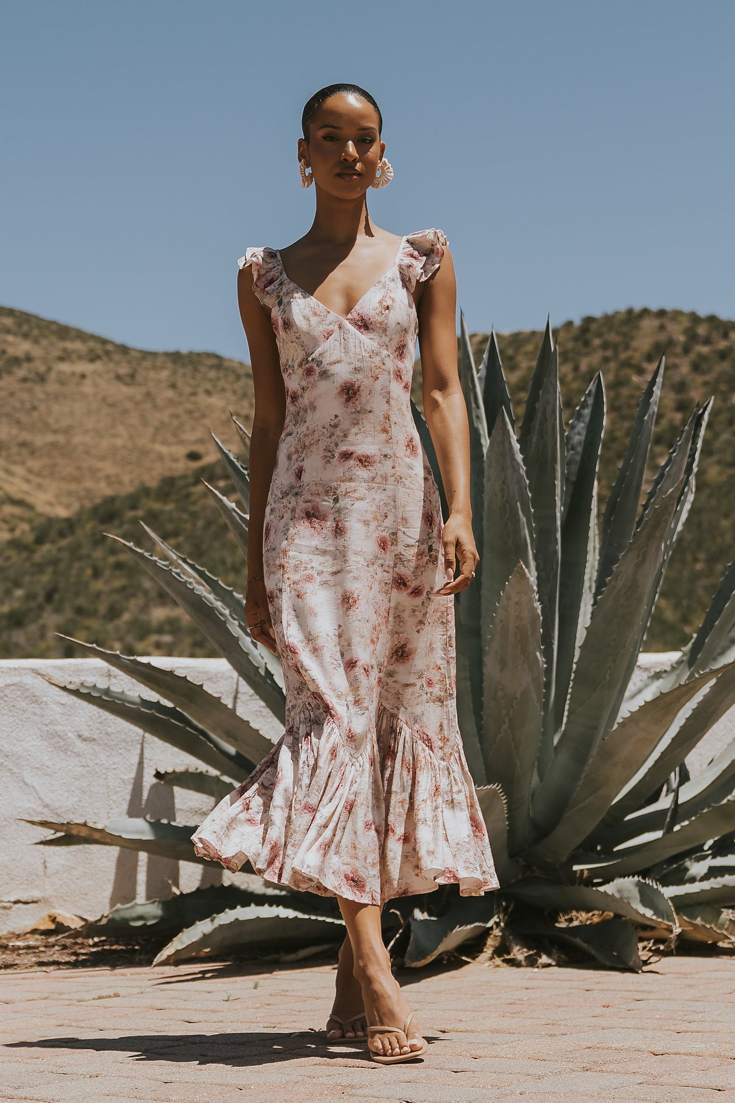 Darcy Floral Maxi Dress Pink 7