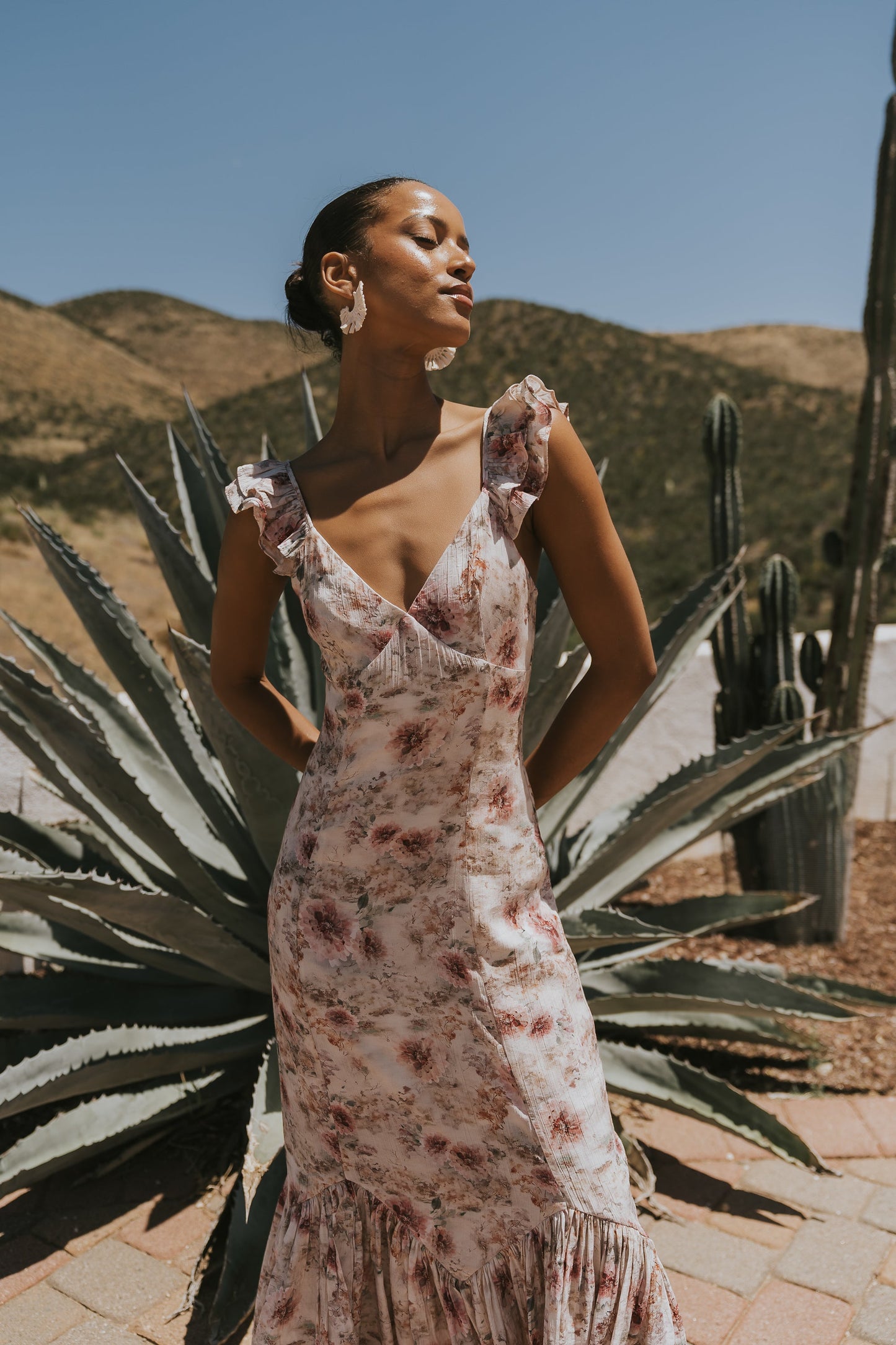 Darcy Floral Maxi Dress Pink 3