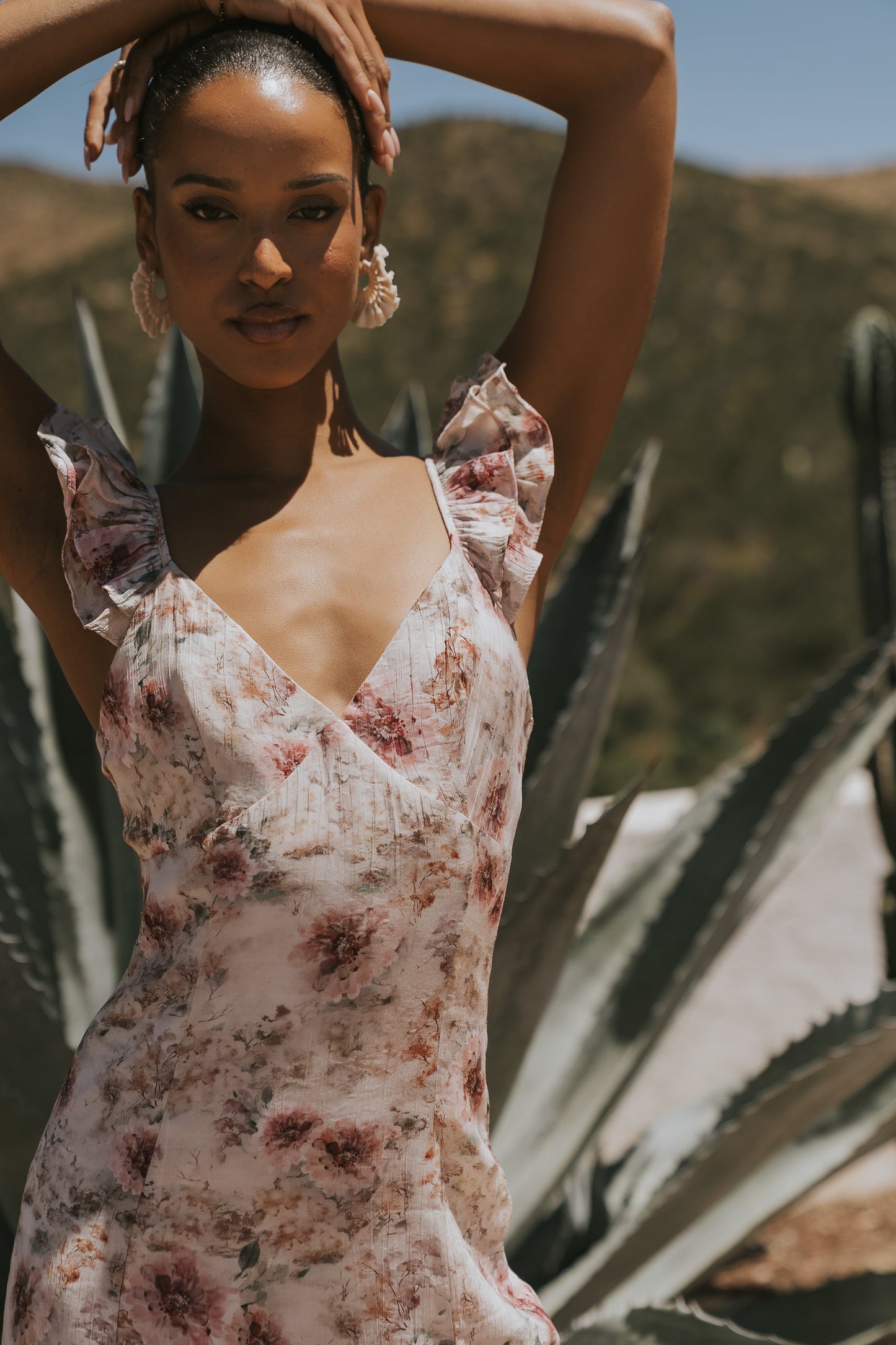 Darcy Floral Maxi Dress Pink 6