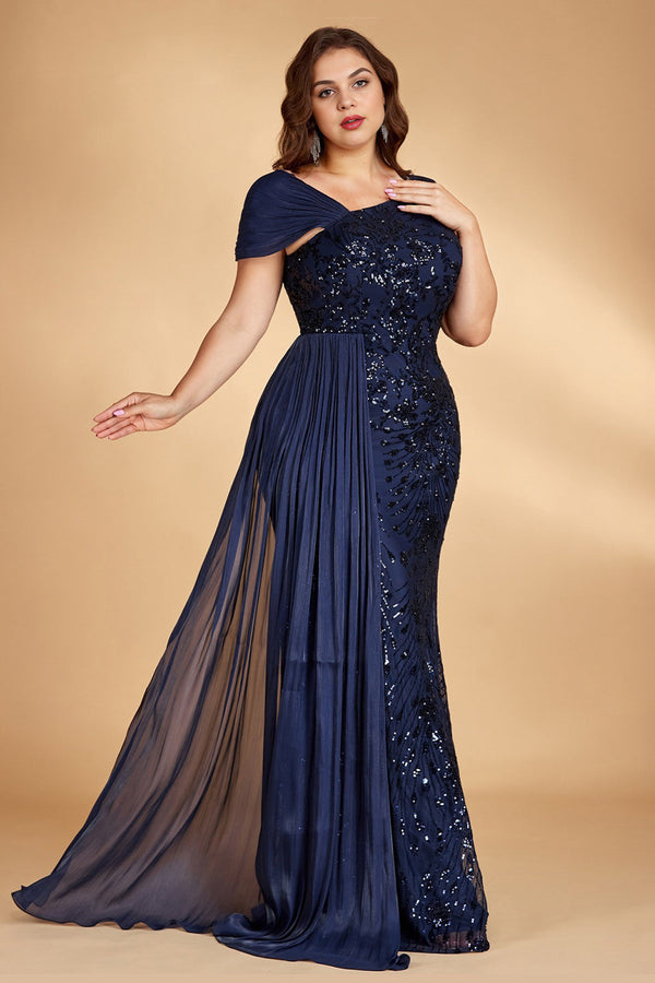 Celeste One-Shoulder Beaded Maxi Dress