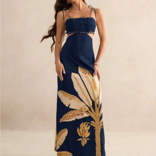Margot Floral Maxi Dress Gold 1