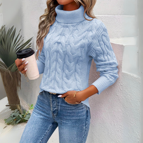 Margot Knit Sweater Dress Blue 1