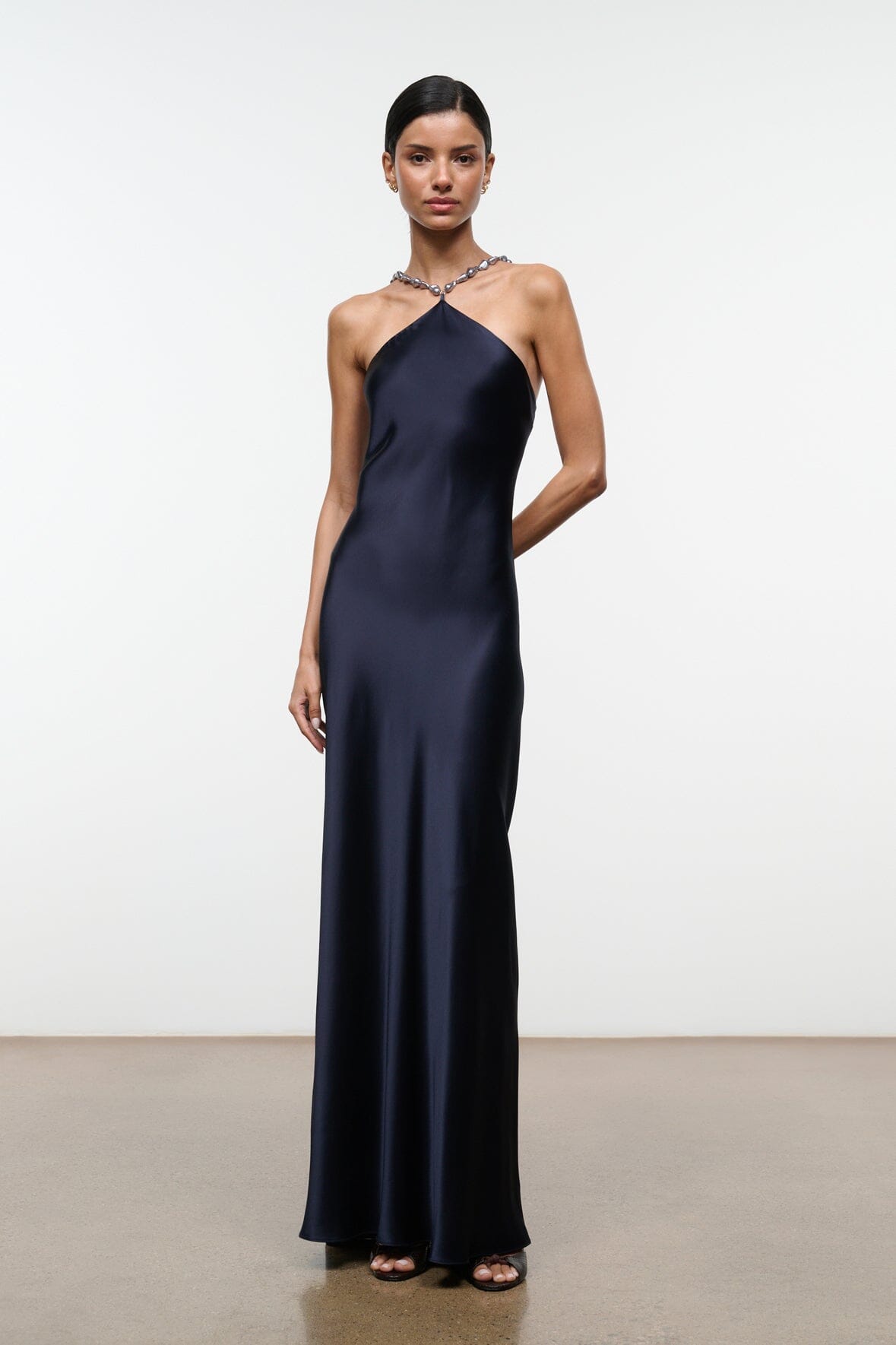 Cadence Crepe Midi Dress NAVY 1