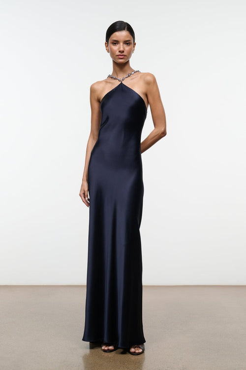 Cadence Crepe Midi Dress NAVY 1